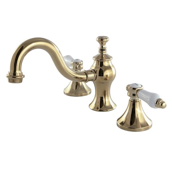 KC7162BPL 8" Widespread Bathroom Faucet, Polished Brass